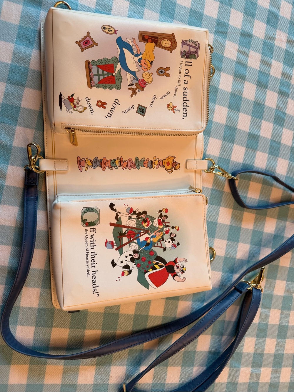 Disney Alice in Wonderland Book Crossbody Bag Purse LoungeFly - Picture 2 of 5
